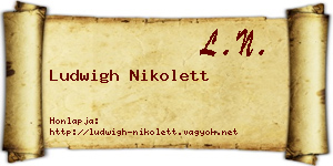 Ludwigh Nikolett névjegykártya