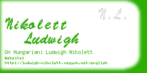 nikolett ludwigh business card